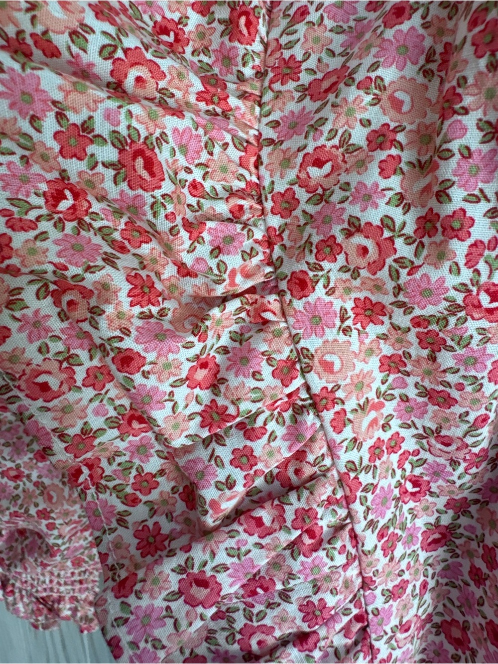 NWOT ENGLISH FACTORY SAMPLE Puff Sleeve Floral Mini - High Neck + Ruffled - Picture 5 of 12